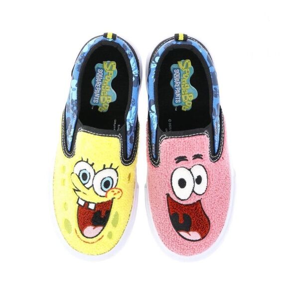 Little Kid SpongeBob SquarePants Fleece Slip-On Sneakers Shoes Size 13 - Picture 6 of 10